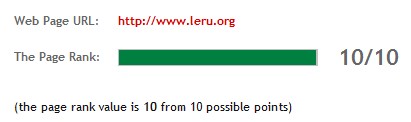 Pagerank Check for www.leru.org
