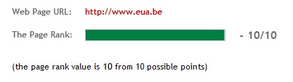 Pagerank Checker for www.eua.be